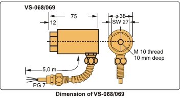 سنسور اندازه گیری ارتعاش Bruel Kjaer B&K Vibration Velocity Sensor VS-069
